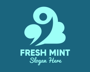 Mint - Teal Man Cloud logo design