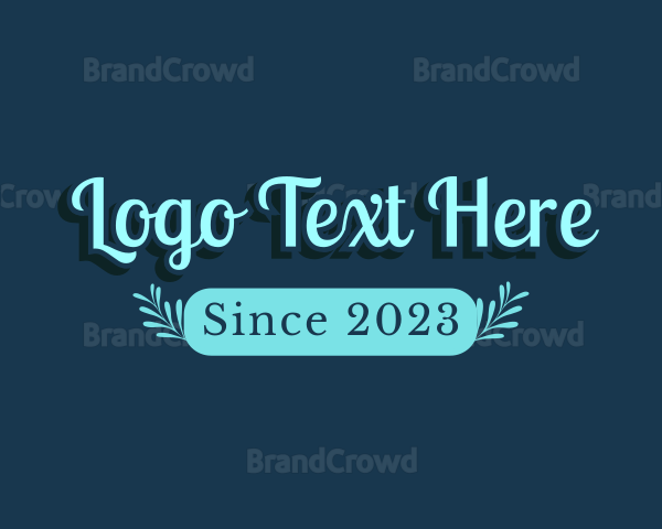 Blue Magical Text Logo