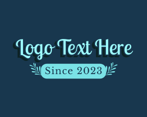 Fiction - Blue Magical Text logo design