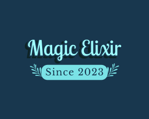 Blue Magical Text logo design