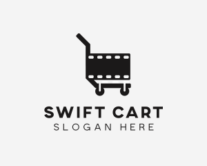 Filmstrip Porduction Cart logo design