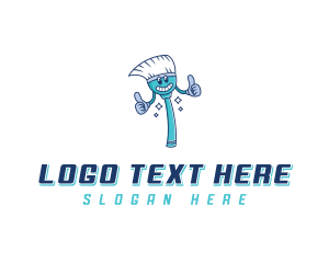 Mop - Cleaning Mop Janitorial logo design
