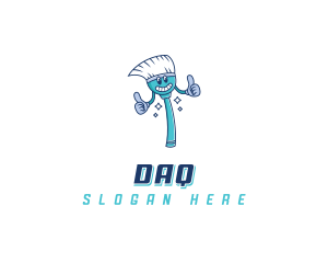 Cleaning Mop Janitorial Logo