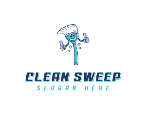 Mop - Cleaning Mop Janitorial logo design