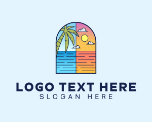 Surfing - Aqua Ocean Sea logo design