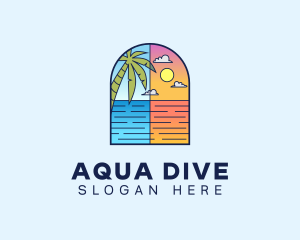 Aqua Ocean Sea logo design