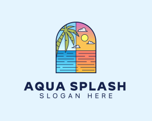 Aqua Ocean Sea logo design