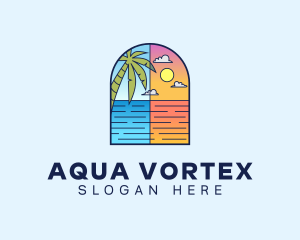 Aqua Ocean Sea logo design