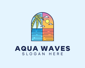 Aqua Ocean Sea logo design