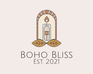 Organic Boho Candle  logo design