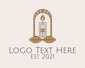 Lamp - Organic Boho Candle logo design