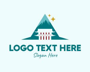 Travel Agency - Asian Mountain Temple logo design