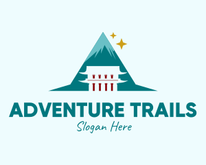 Asian Mountain Temple  logo design