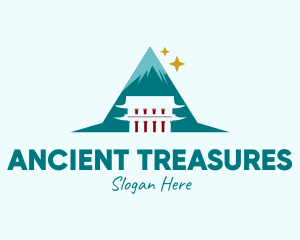 Asian Mountain Temple  logo design