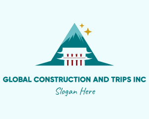 Oriental - Asian Mountain Temple logo design