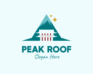 Asian Mountain Temple  logo design