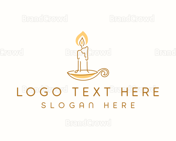 Candle Light Monoline Logo