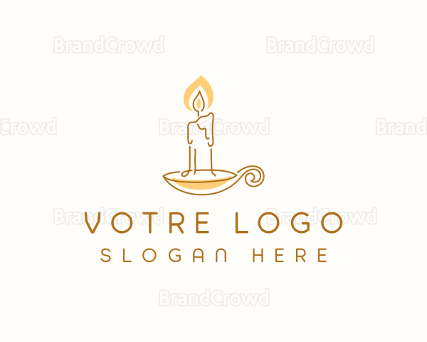 Candle Light Monoline Logo