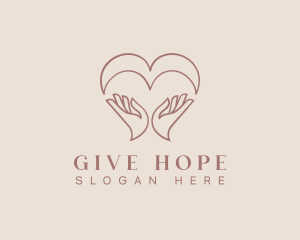 Donation - Charity Hand Heart Donation logo design