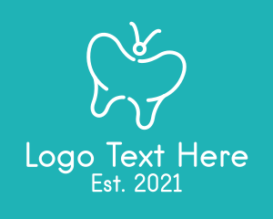 Oral Care - Butterfly Dental Clinic logo design