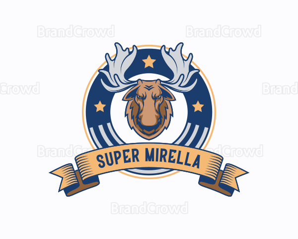 Wildlife Moose Animal Logo