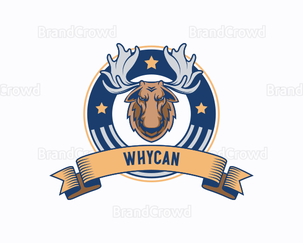 Wildlife Moose Animal Logo