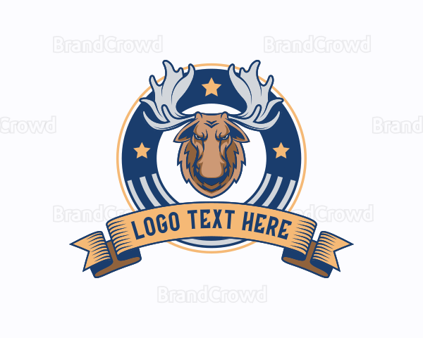 Wildlife Moose Animal Logo