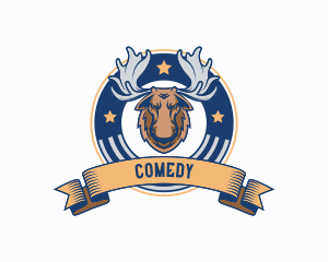 Wildlife Moose Animal Logo
