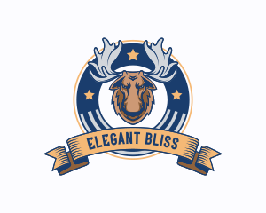 Elk - Wildlife Moose Animal logo design