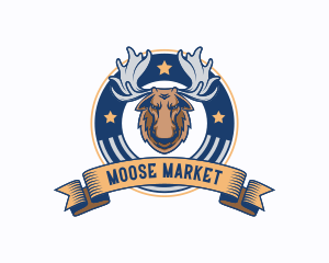 Moose - Wildlife Moose Animal logo design
