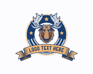 Wildlife Moose Animal Logo