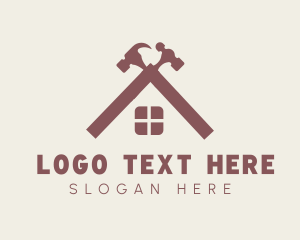 Residential - Hammer Carpentry House logo design