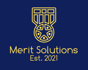 Merit - Star Medal Award logo design