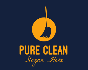 Broom Household Cleaning  logo design