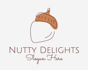 Nut - Acorn Nut Minimal logo design