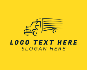 Distribution - Logistics Truck Shipping logo design