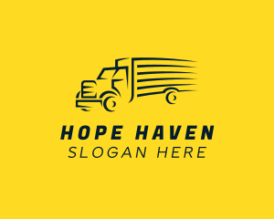 Movers - Logistics Truck Shipping logo design