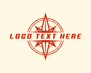 Trekking - Adventurer Compass Navigation logo design