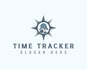 Mountain Compass Navigation logo design