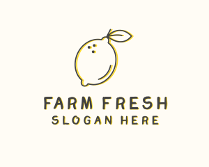 Fresh Natural Lemon logo design