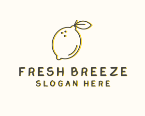 Fresh Natural Lemon logo design