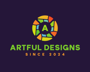 Colorful Stained Glass logo design