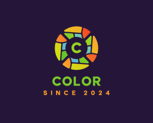 Colorful Stained Glass logo design