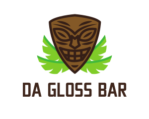 Smiling Tiki Mask logo design