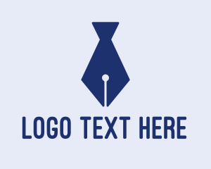 Copywriter - Pen Necktie Journalist logo design