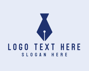 Simple - Pen Necktie Journalist logo design