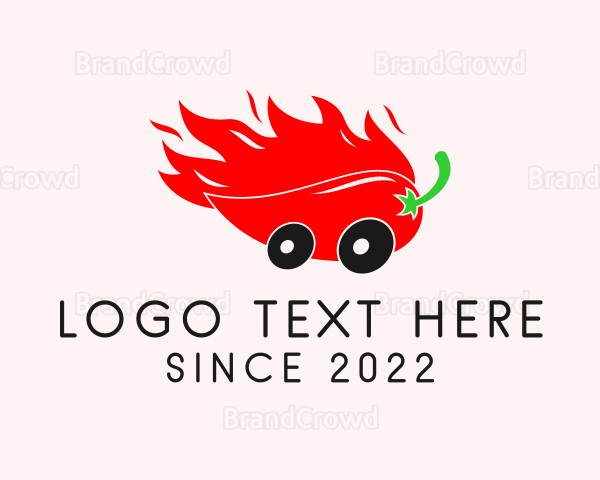Spicy Mexican Food Delivery Logo