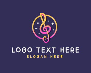 Composer - Music Note Clef logo design