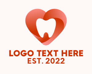 Negative Space - Heart Dental Clinic logo design