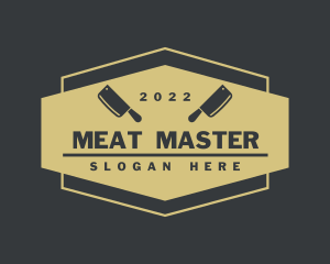 Kitchen Butcher Hexagon logo design